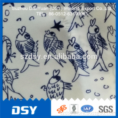 100%polyester fish printing fabric/380T polyester taffeta from suzhou